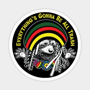 Rasta Raccoon Magnet